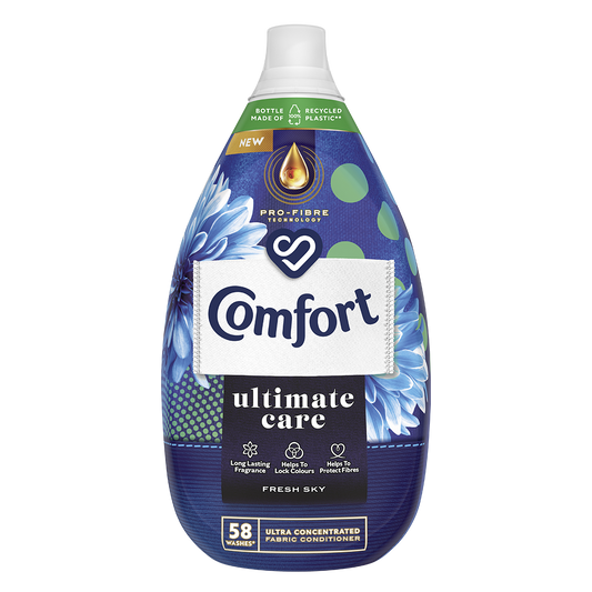 Comfort Ultimate Care Fresh Sky Fabric Conditioner 870ml, 58 Washes
