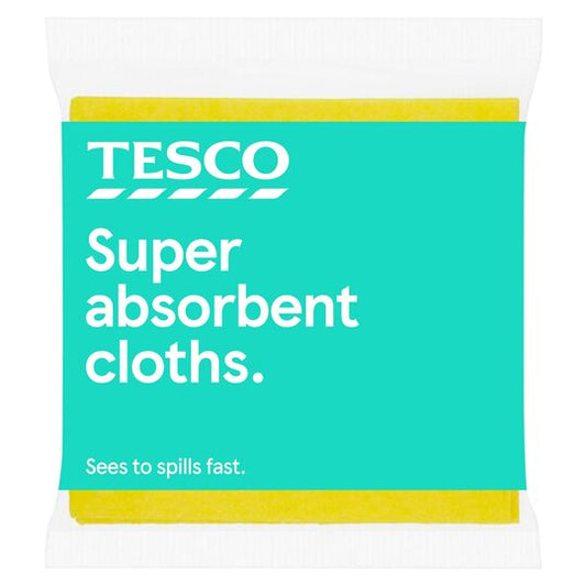 Tesco Super Absorbent Cloths 3 Pack