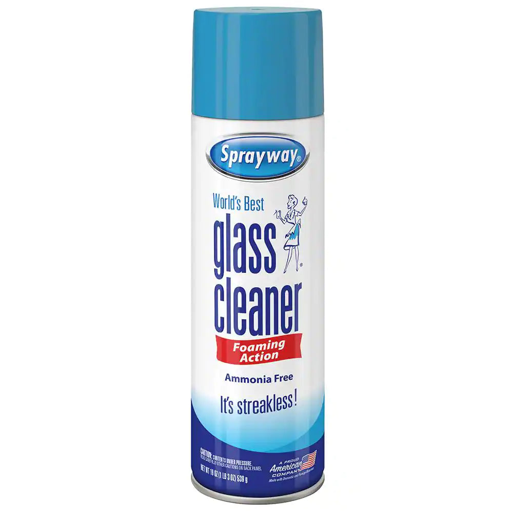 Sprayway Glass Cleaner Foaming Aerosol Spray 19oz